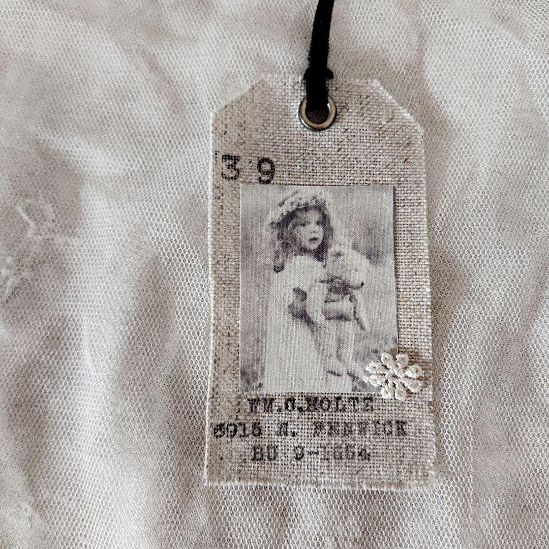 K212    ＊アンティーク少女の布タグ