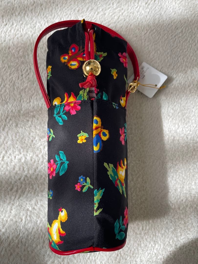 値下げしました‼️新品FEILER 花柄 ペットボトルポーチ 黒