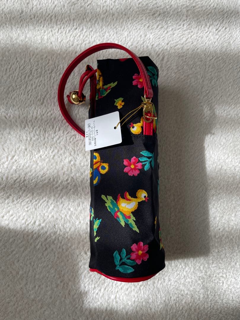 値下げしました‼️新品FEILER 花柄 ペットボトルポーチ 黒