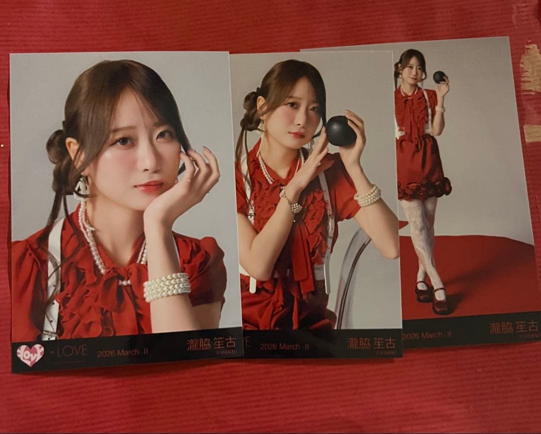 イコラブ 劇薬中毒 瀧脇笙古 直筆 ヒキ ジャケ写 生写真　コンプ付き