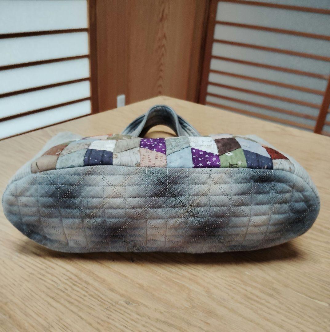 ダイヤモンド柄の手提げバッグ トートバッグ ハンドメイド キルトパーティ 和装