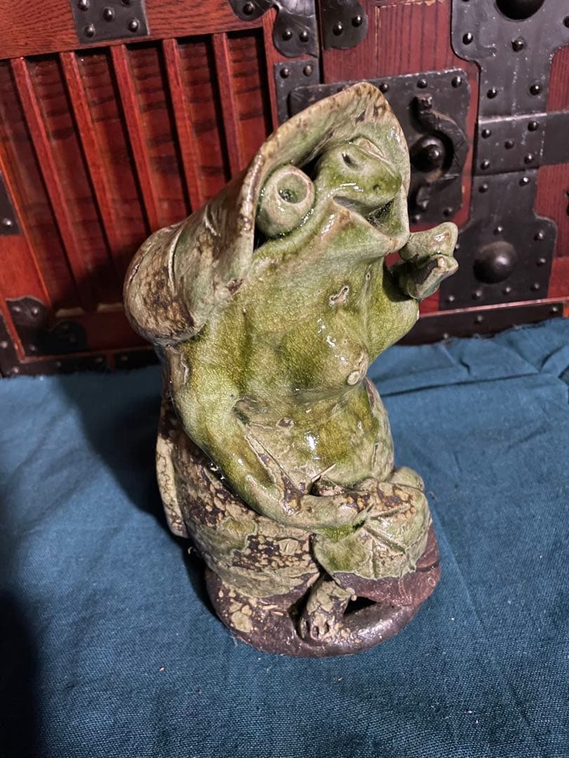 信楽焼　かっぱ　カッパ　河童　縁起物　ビンテージ