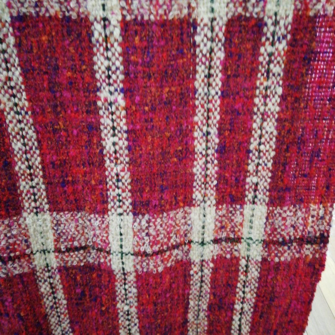 ストール　手織り　マフラー　さおり織