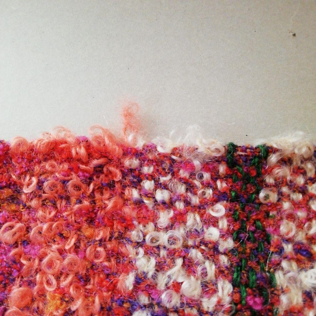 ストール　手織り　マフラー　さおり織