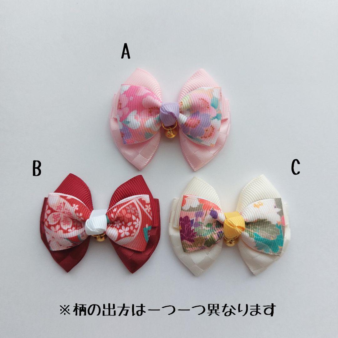 ꫛꫀꪝ【鈴付き和風リボン】ベビーヘアクリップ　キッズヘアクリップ　ヘアピン