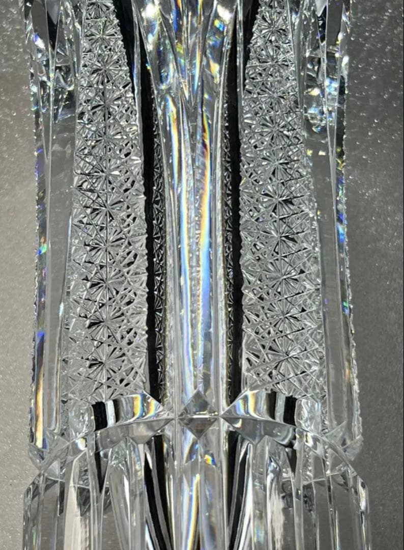 美品 HOYA クリスタル 高級花瓶 アンティーク 希少品廃盤 30cm 3kg