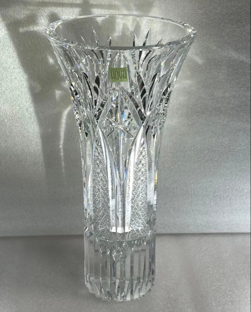 美品 HOYA クリスタル 高級花瓶 アンティーク 希少品廃盤 30cm 3kg