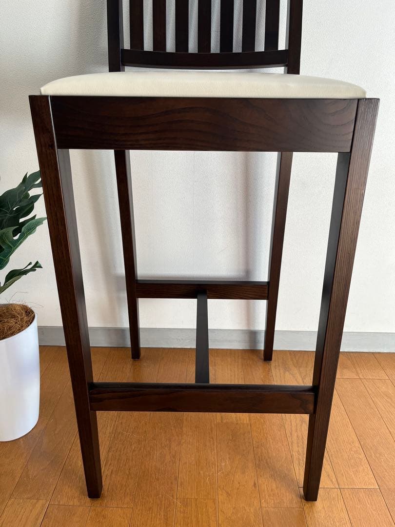 ロックストーン　ハイチェア　③ 岩倉榮利　カウンターチェア　本革　モダン 美品