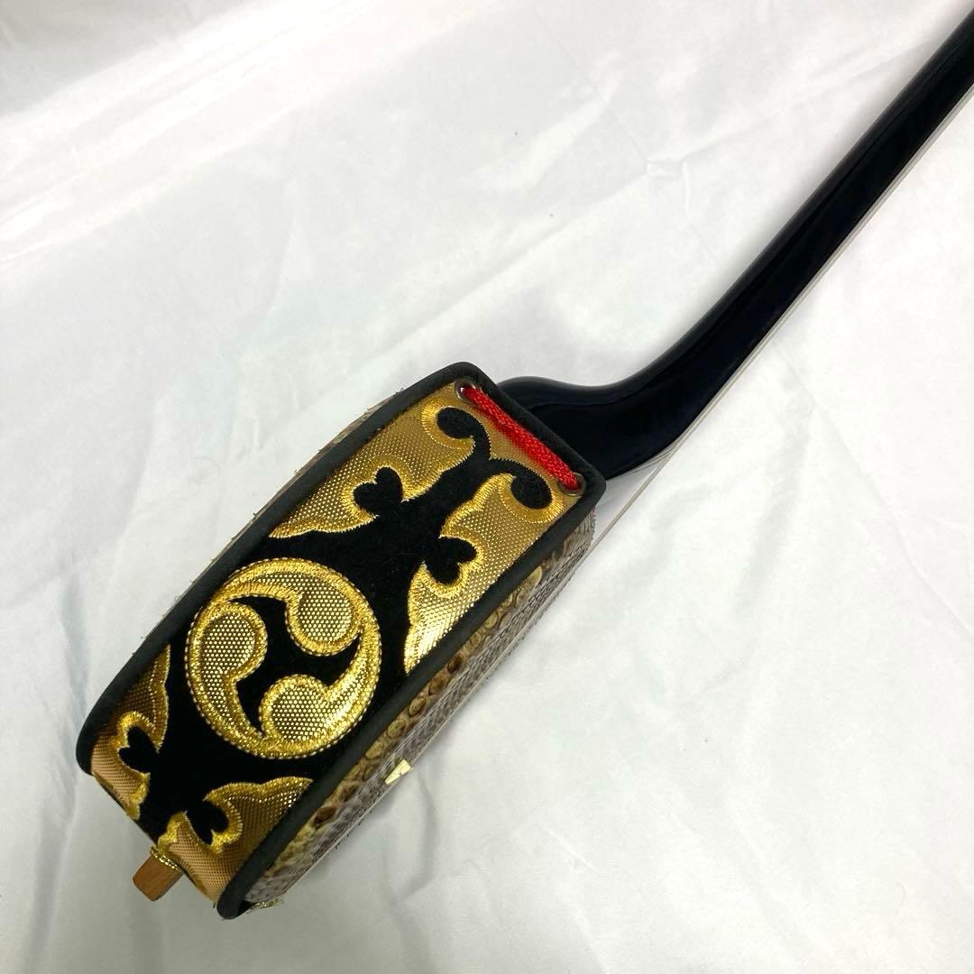 三線 沖縄 強化張り 本革 蛇革 ソフトケース 付属品 和楽器 初心者 中級者