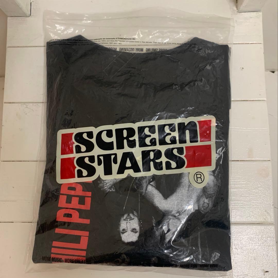 SCREEN STARS × LIFE レッドホットチリペッパーズ Tシャツ 黒