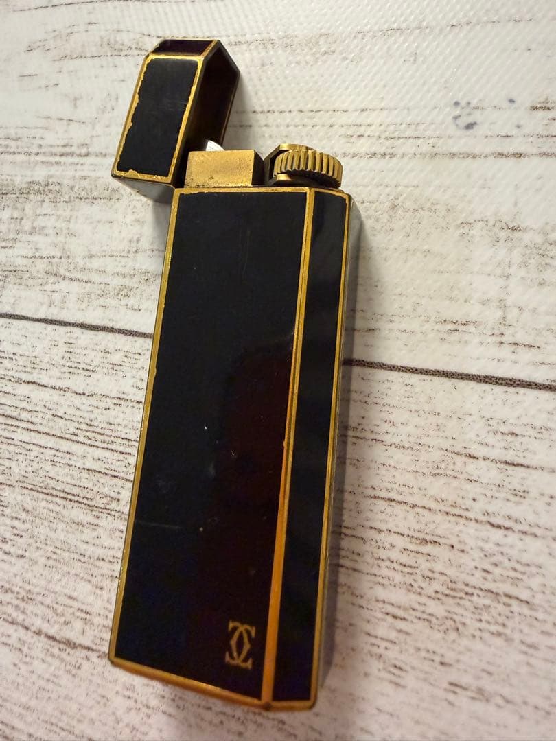 【火花OK】カルティエ ガスライター ブラック×ゴールド ヴィンテージ 希少