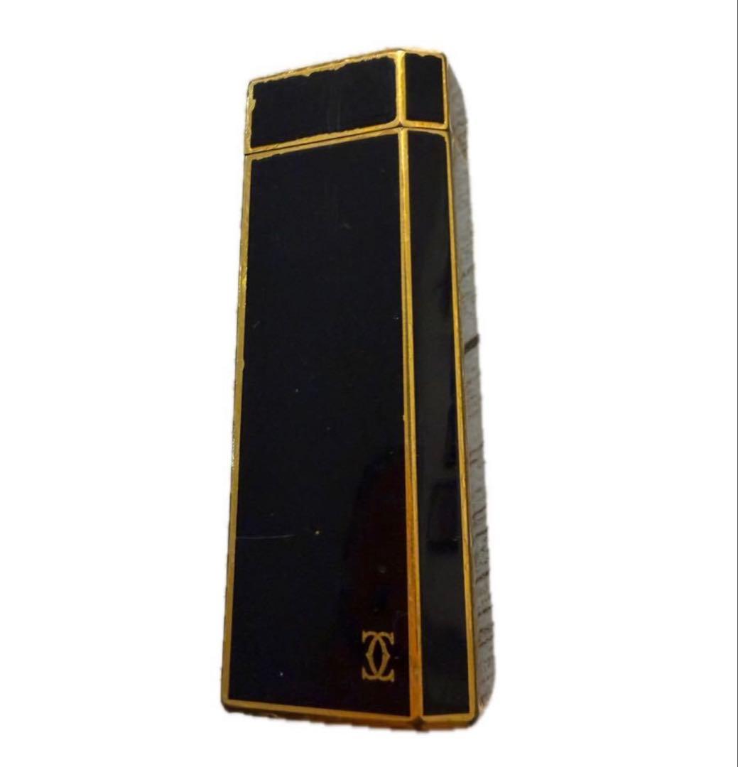 【火花OK】カルティエ ガスライター ブラック×ゴールド ヴィンテージ 希少