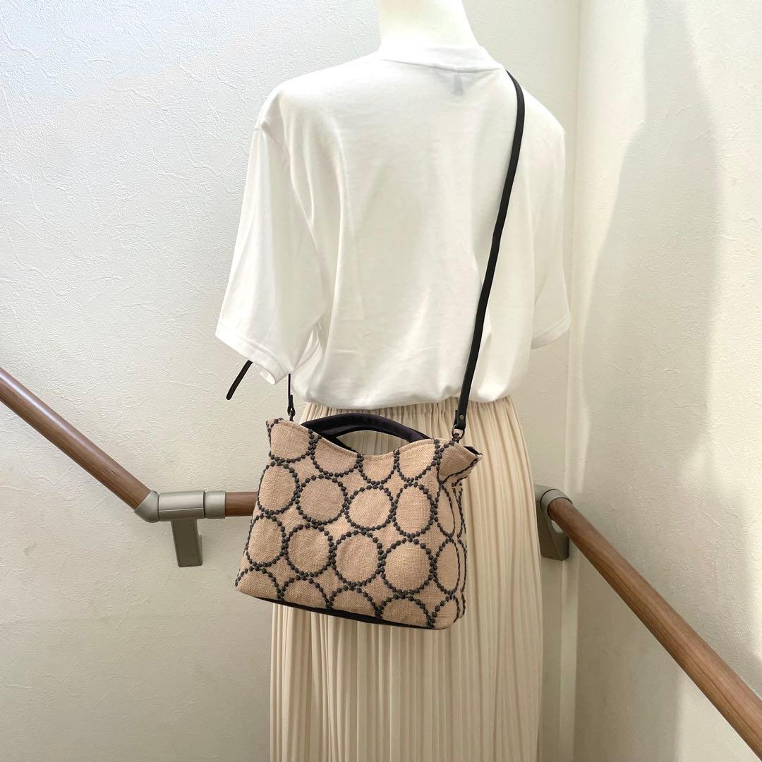 ⚮̈ミナペルホネン　tambourine beige ヌッピバッグＳ