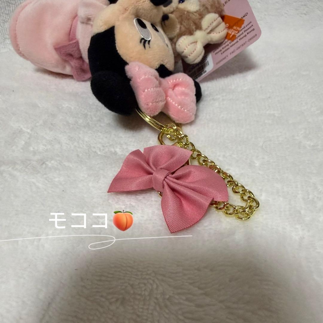 大人気　新作⭕️香港ディズニー　ミニーマウスとシェリーメイ　ぬいぐるみキーホルダー