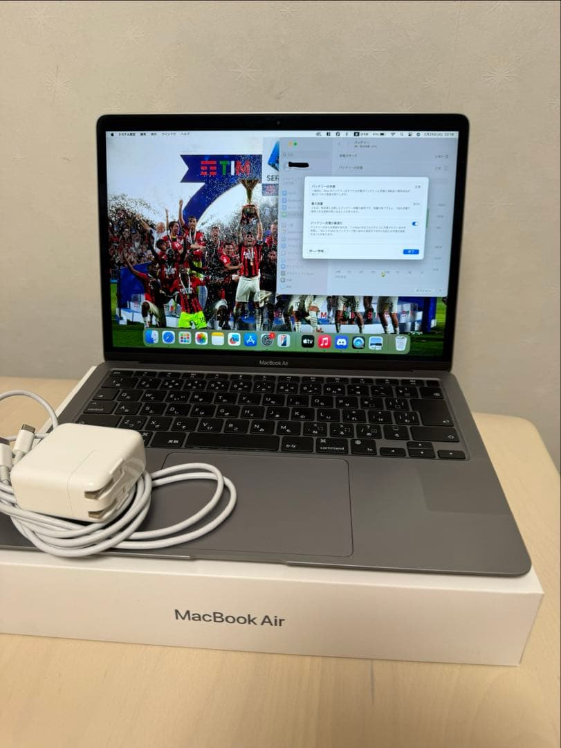 M1 MacBook Air 13インチ 16gb 256gb充電91%