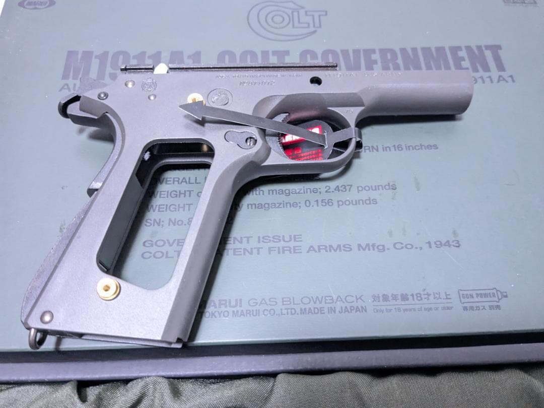 新品 東京マルイ 純正 コルト ガバメント M1911A1 フレーム ガスガン