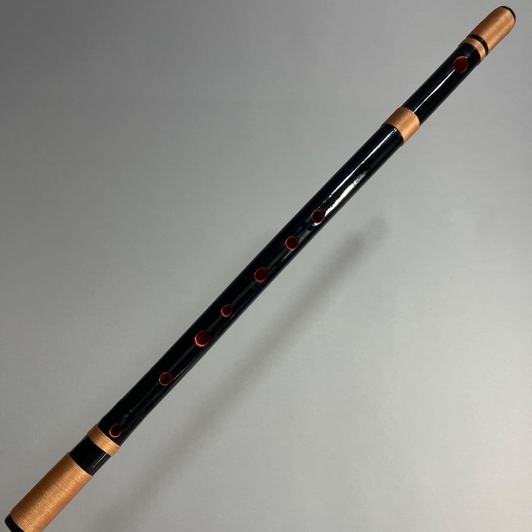 篠笛三本調子 CMR3-55 Ｇ管　唄物　ドレミ調　天地糸巻 黒塗　西洋音階