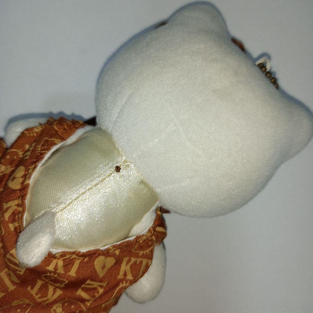 サンリオ　ハローキティ　ぬいぐるみ　モノグラム柄　平成レトロ　りぼん　茶色
