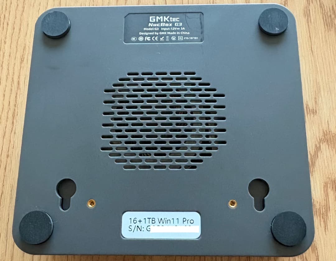 ミニPC GMKtec NucBox G3 intel N100 16GB SSD1TB