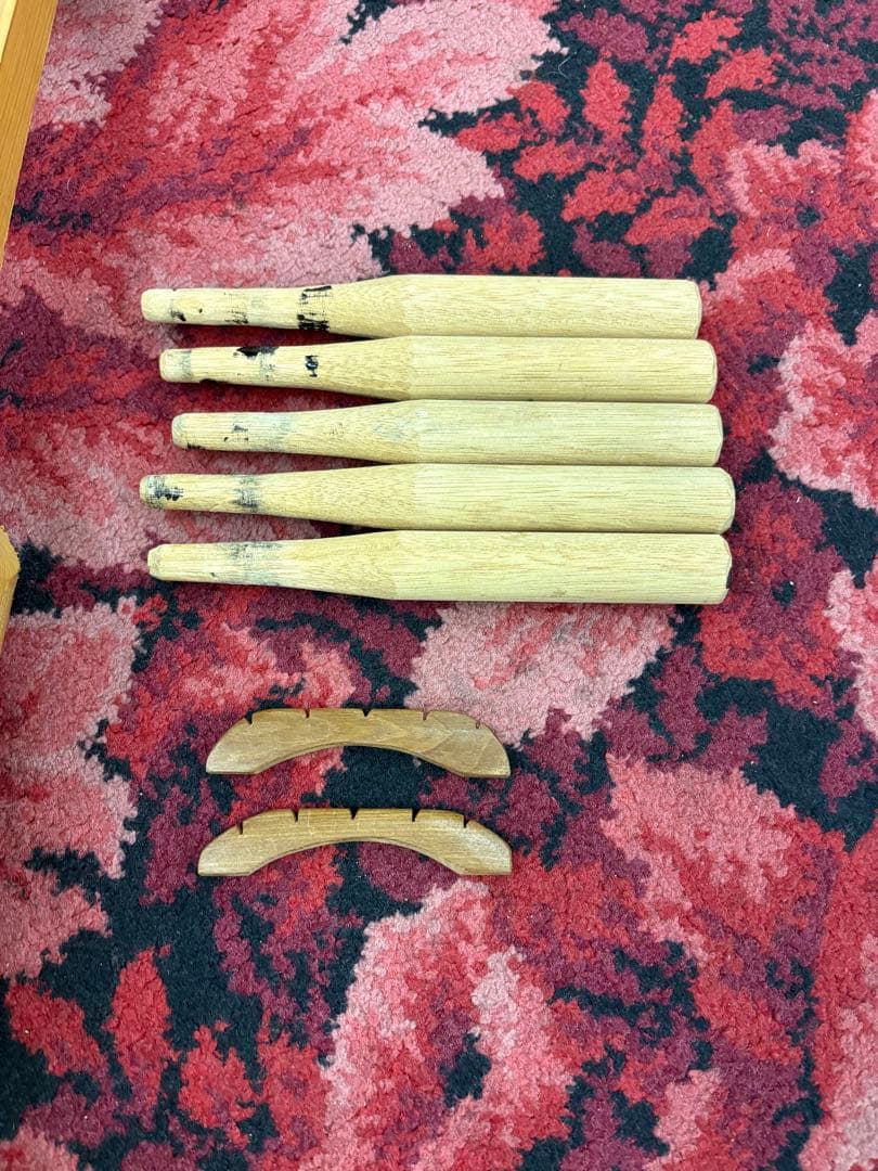 トンコリ制作体験キット　部材のみ　本体、天板、糸巻き、駒、弦　アイヌ　民族楽器