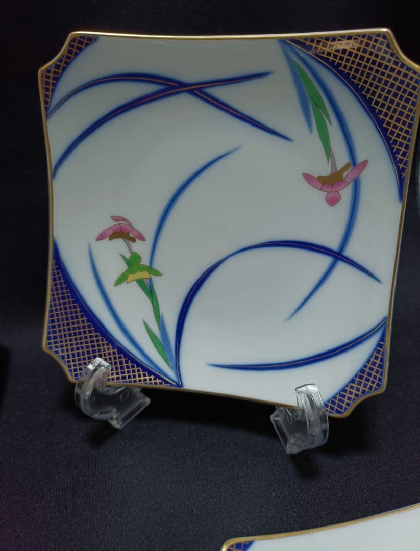 【未使用】香蘭社 角皿 銘々皿 5枚（計１０枚所有）