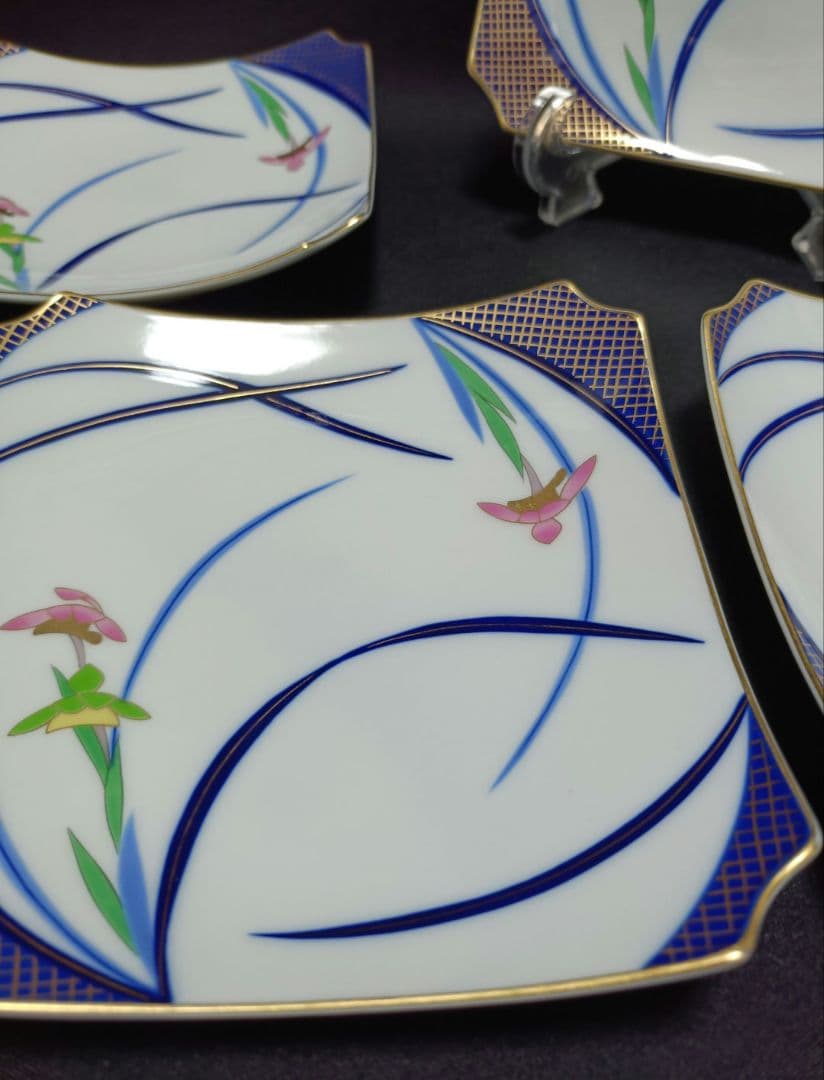 【未使用】香蘭社 角皿 銘々皿 5枚（計１０枚所有）