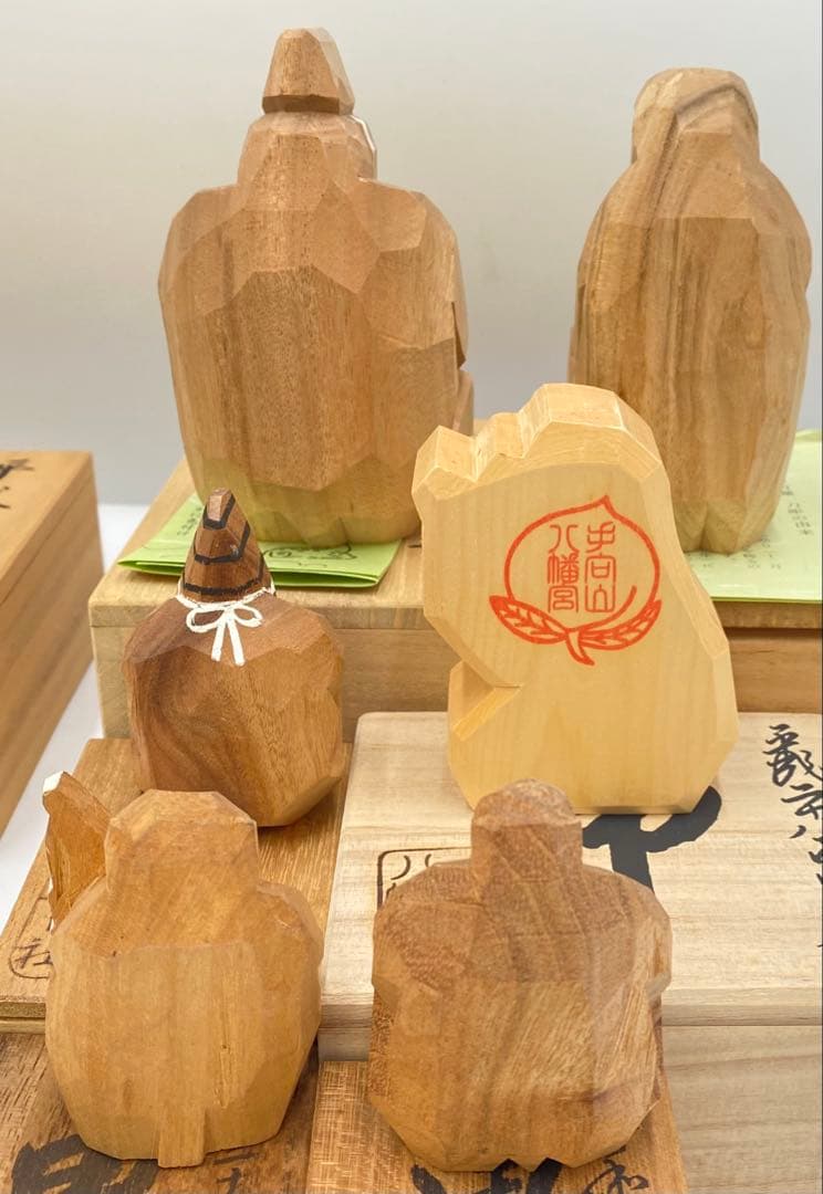 専用　奈良一刀彫り まとめ売り 干支 78体 共箱