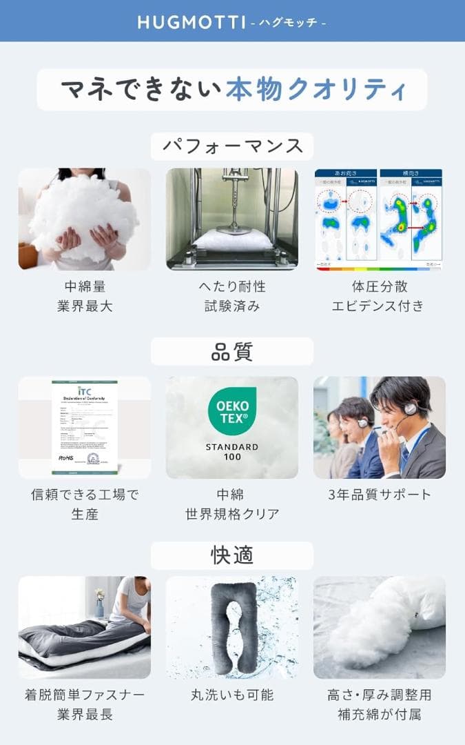 【新品未開封】ハグモッチ ふわとろ 正規品 HUGMOTTI 抱き枕