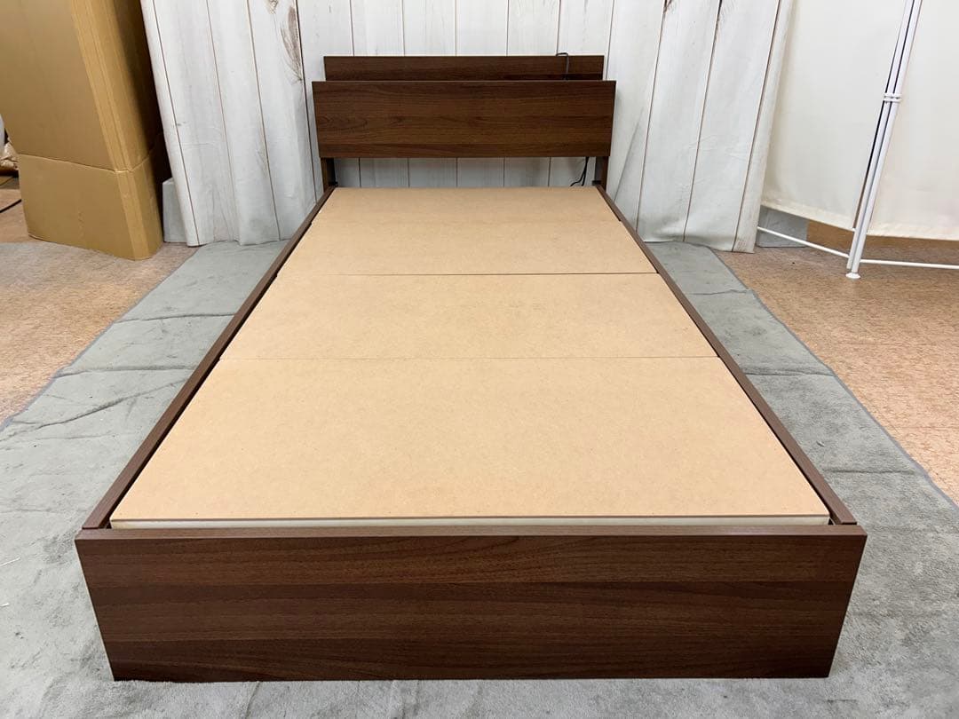 引き出し2杯付きシングルベッド