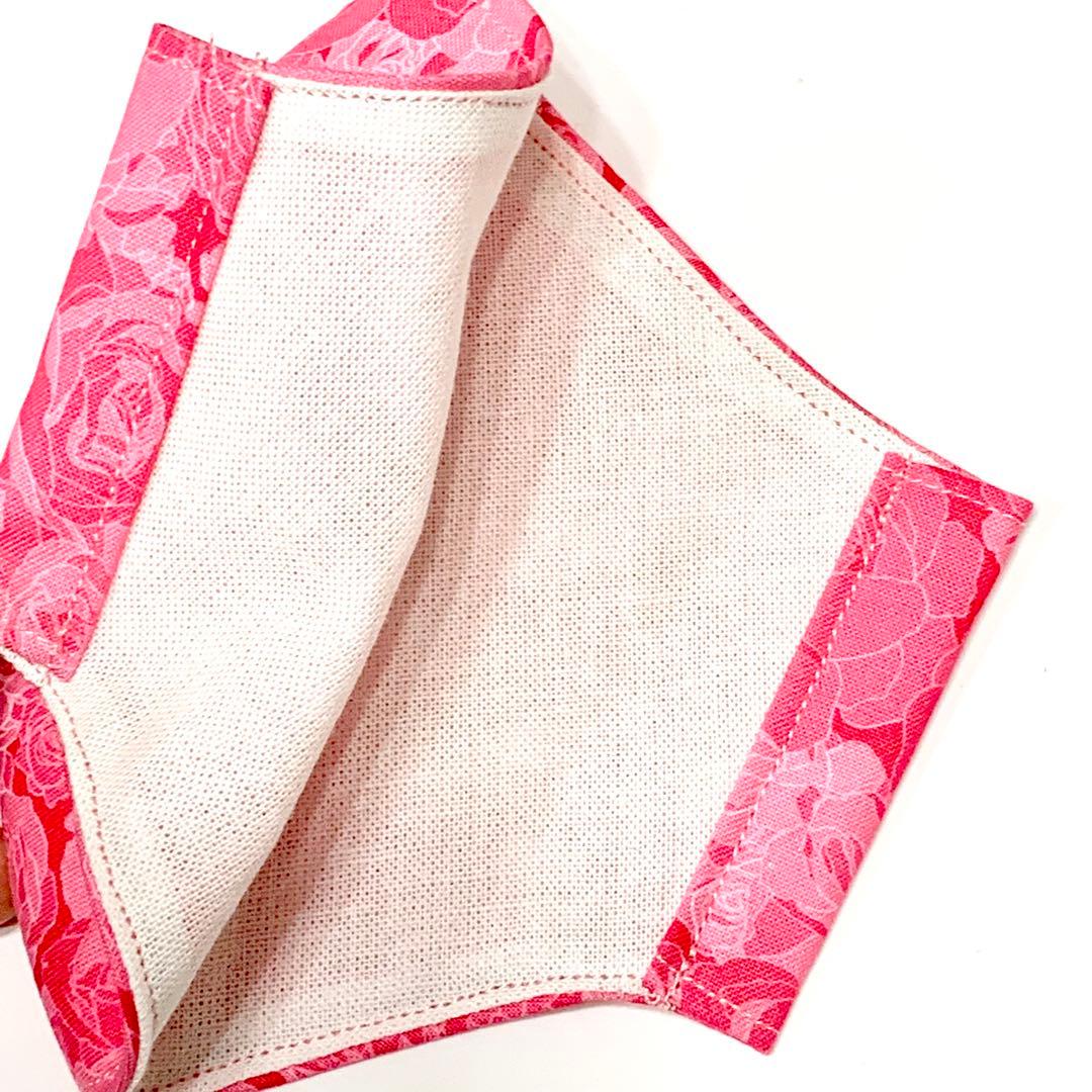 No.580 オーダーマスク　薔薇　ローズ　ピンク　ハンドメイド　おまとめ割