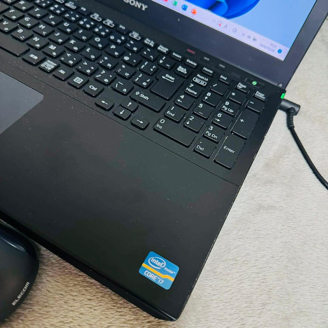 S335 SonyVaioノートパソコンi7 SSD高速Win11オフィス付き