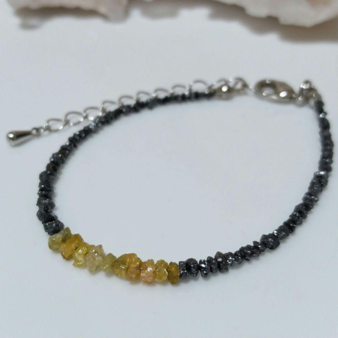 ブラックダイヤモンド　イエローダイヤモンドのブレスレット