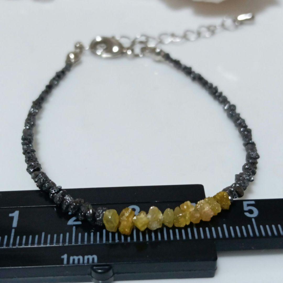 ブラックダイヤモンド　イエローダイヤモンドのブレスレット