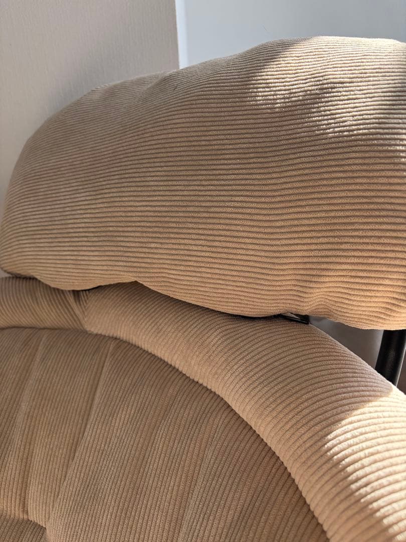 美品☆ひなたライフ　フォールディングチェア　コーデュロイベージュ