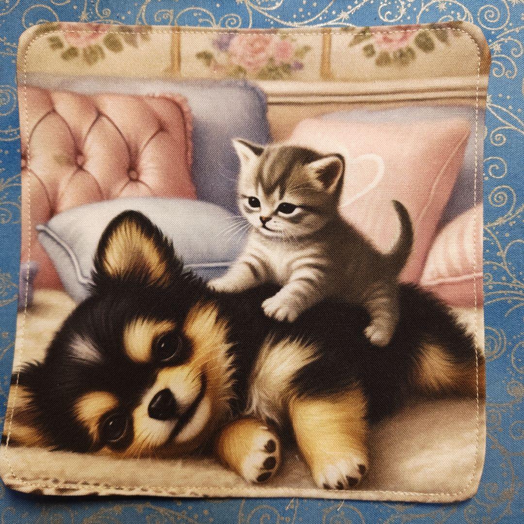 yourelia 4重ハンカチ　ポメラニアン柄　18枚