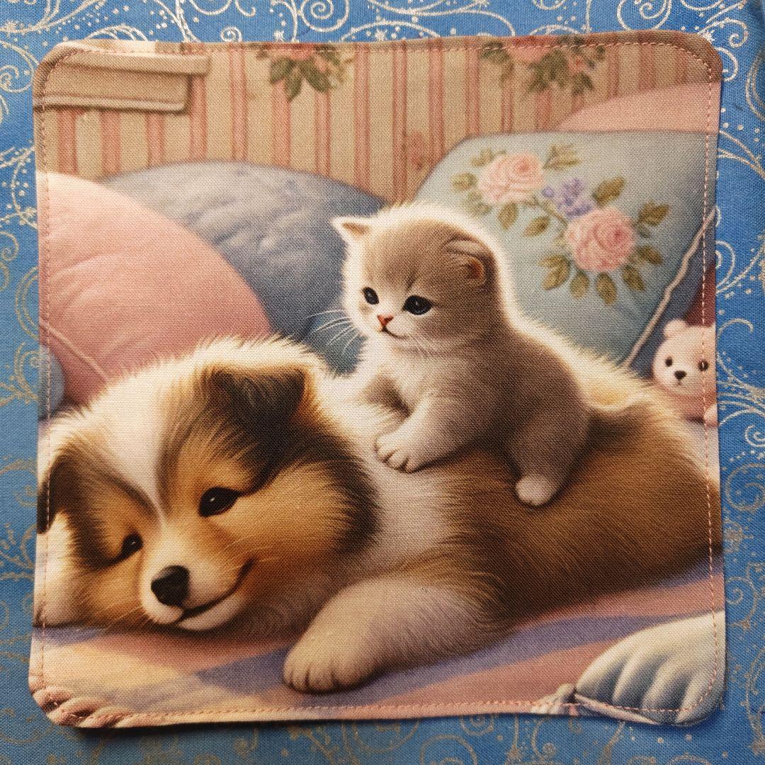 yourelia 4重ハンカチ　ポメラニアン柄　18枚