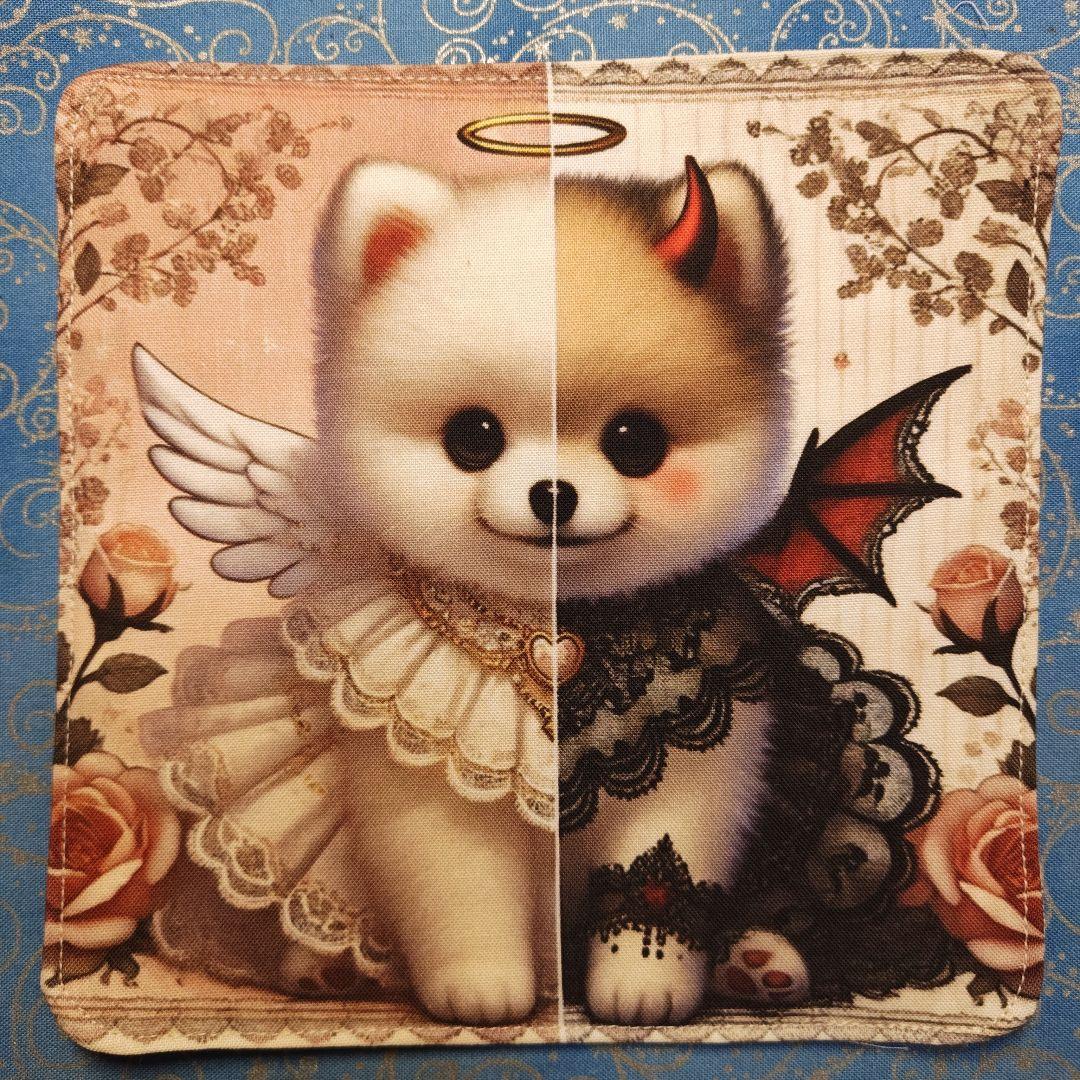 yourelia 4重ハンカチ　ポメラニアン柄　18枚