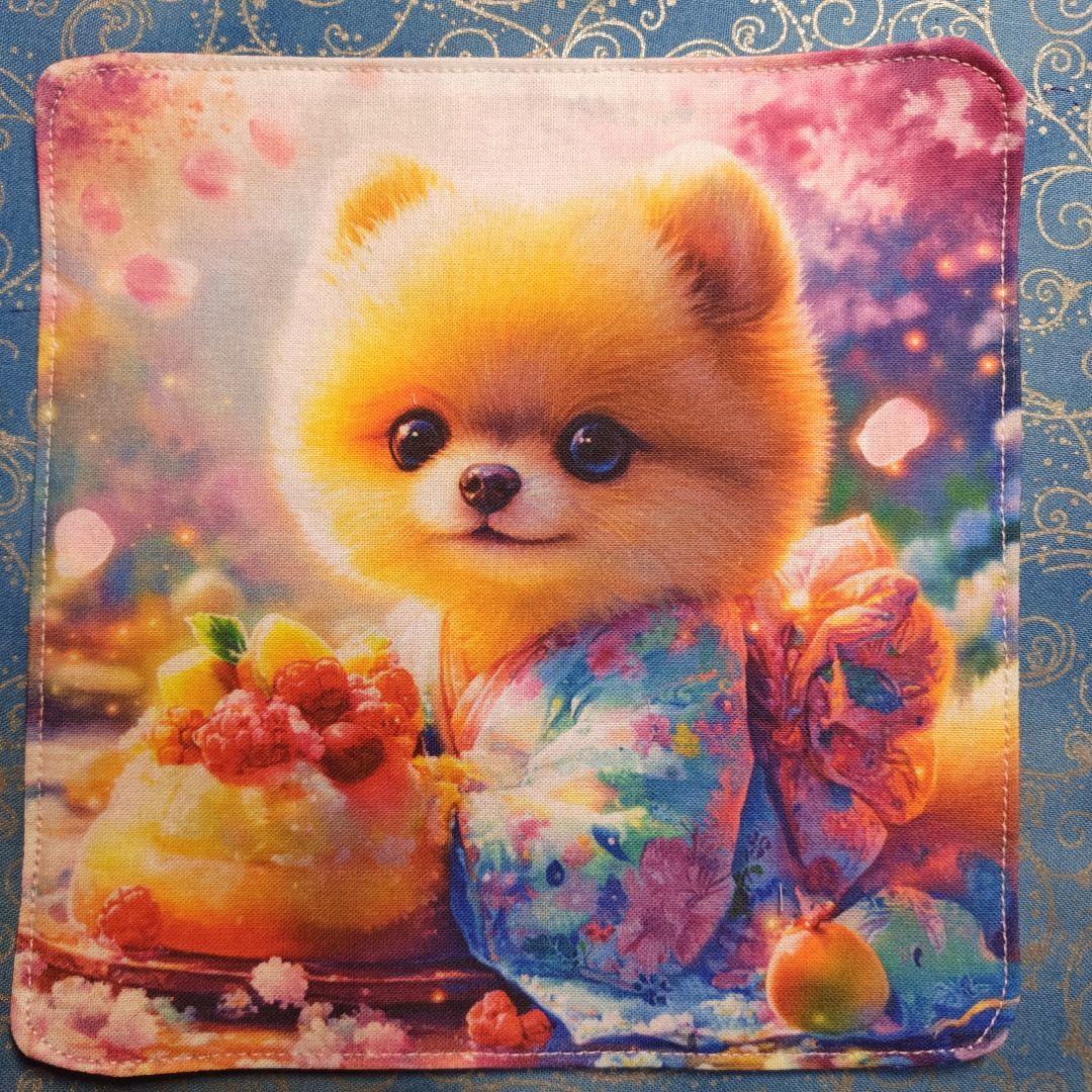 yourelia 4重ハンカチ　ポメラニアン柄　18枚