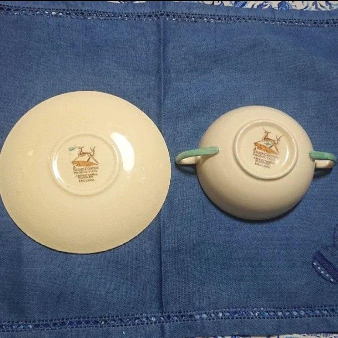スージークーパー ドレスデンスプレイ スープカップ＆ソーサー 1932年～