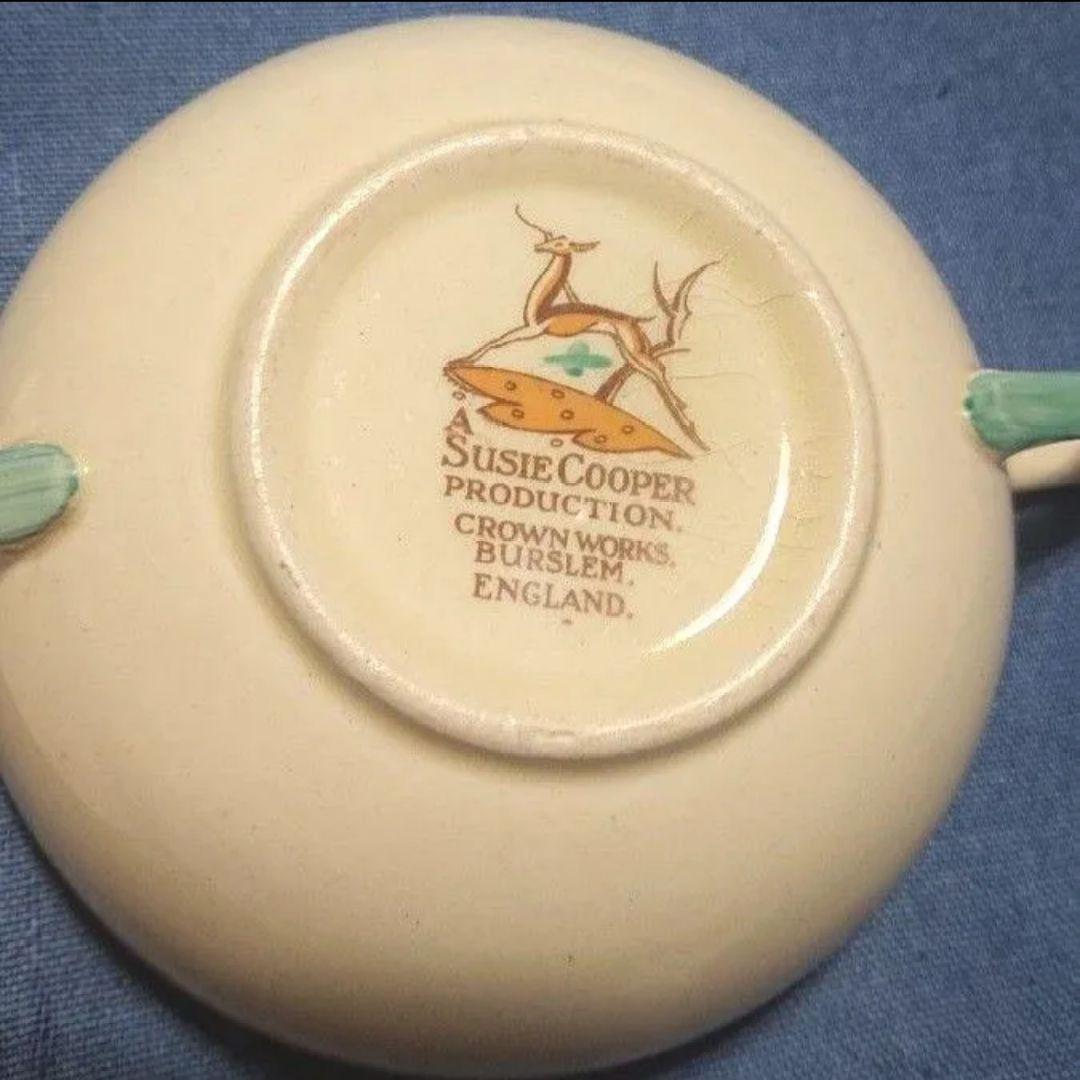 スージークーパー ドレスデンスプレイ スープカップ＆ソーサー 1932年～