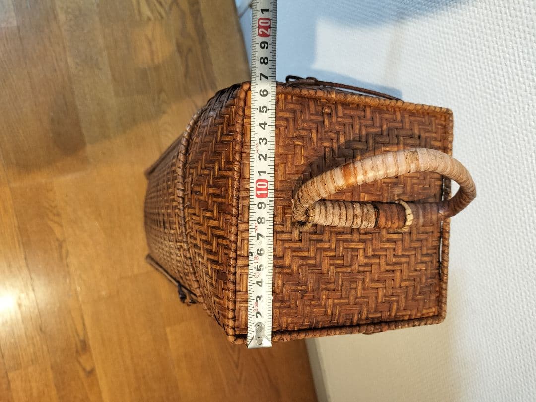 竹編細工　籠 　手提げかご　ヴィンテージ