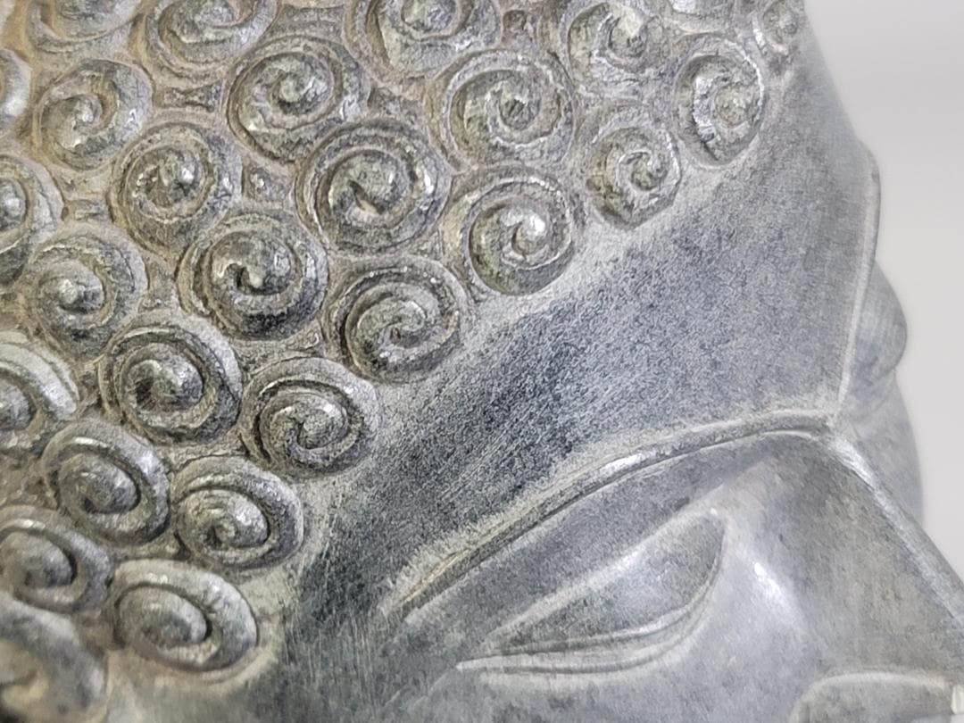 石仏 仏頭 置物 在銘 DT421