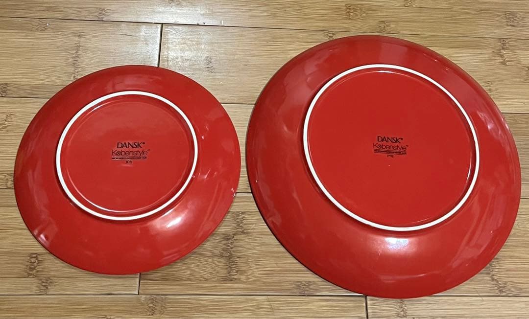 【廃番】DANSK Kobenstyle 皿 2枚セット 白/赤