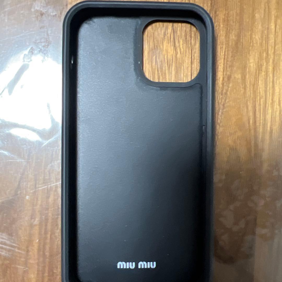 MIU MIU iPhoneケース ストラップ付き ブルー12Pro