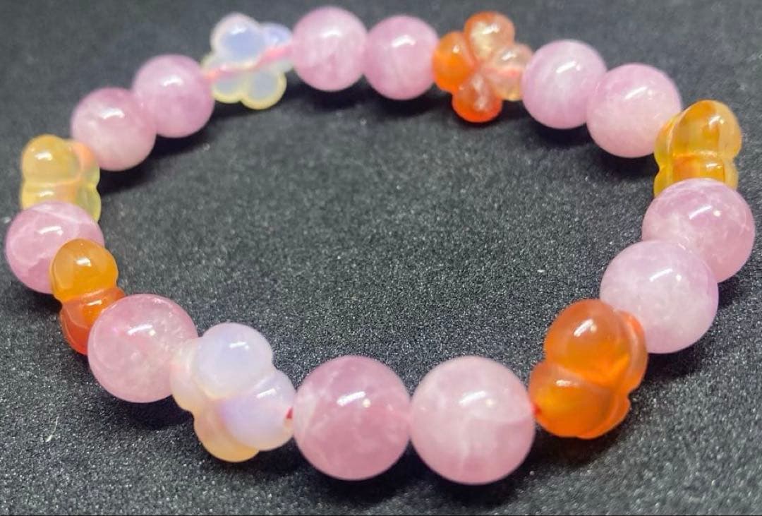 ✦ディープローズクォーツ サードオニキス ハイパワーストーンブレスレット✦