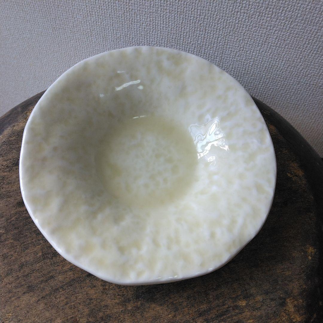 作家もの 作家 工芸 クリーム色 陶器皿 中皿 3枚セット