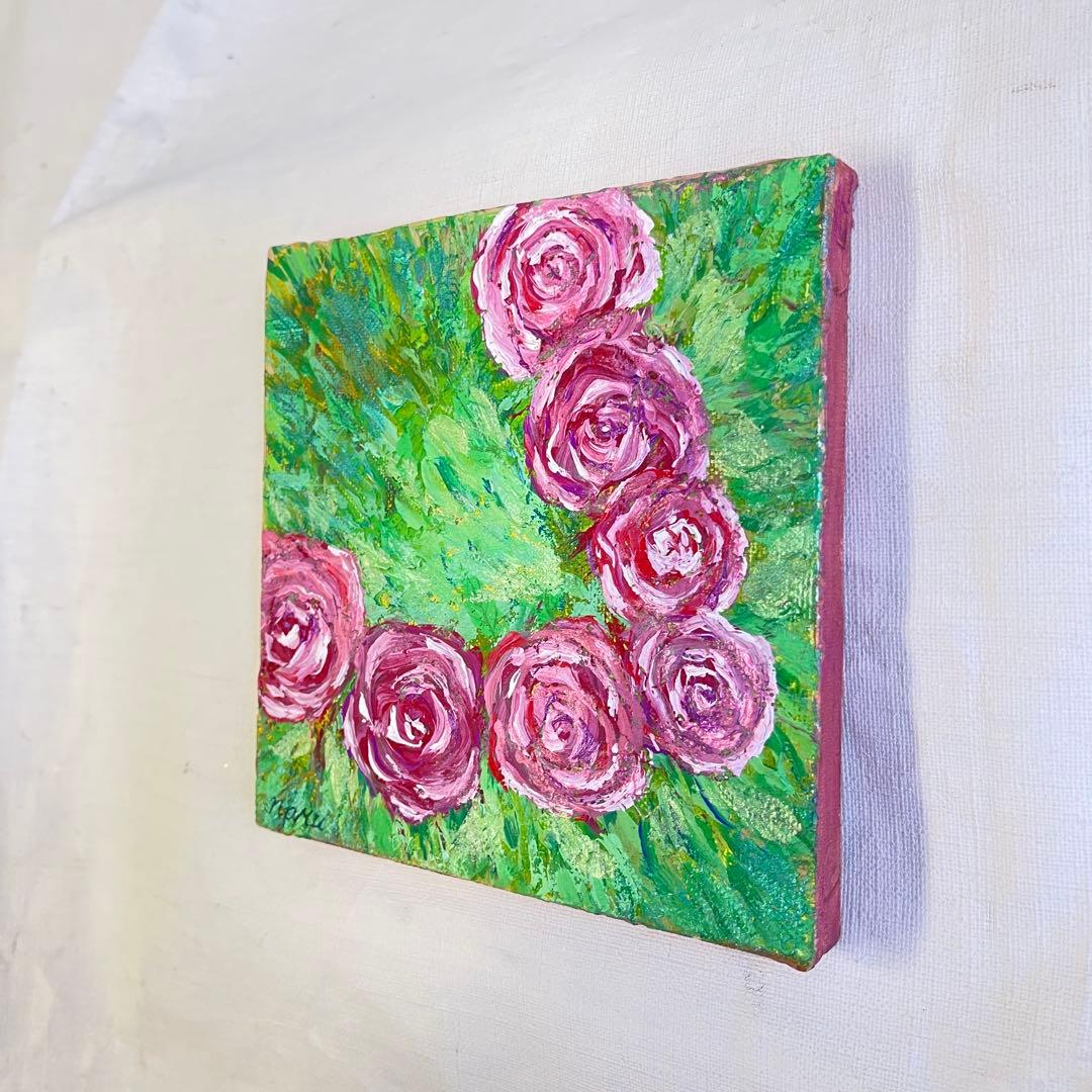 【原画】Radiant Rose Garland 〜 アクリル画 15cm角