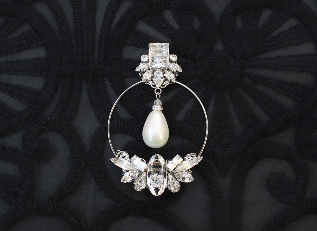 フープ 2way ヴィンテージスワロフスキー ブライダルアクセサリー