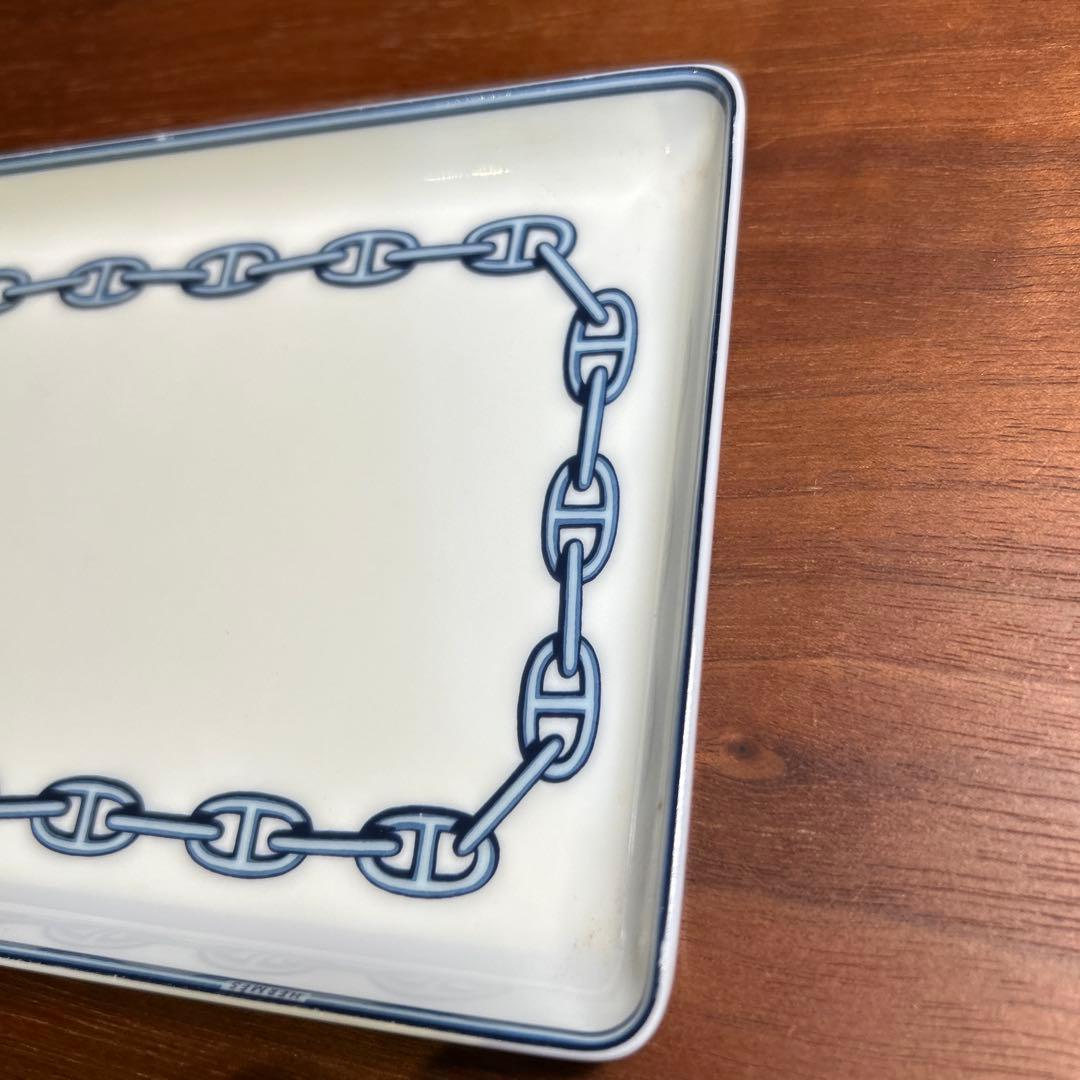 エルメスチェーン模様の長方形皿