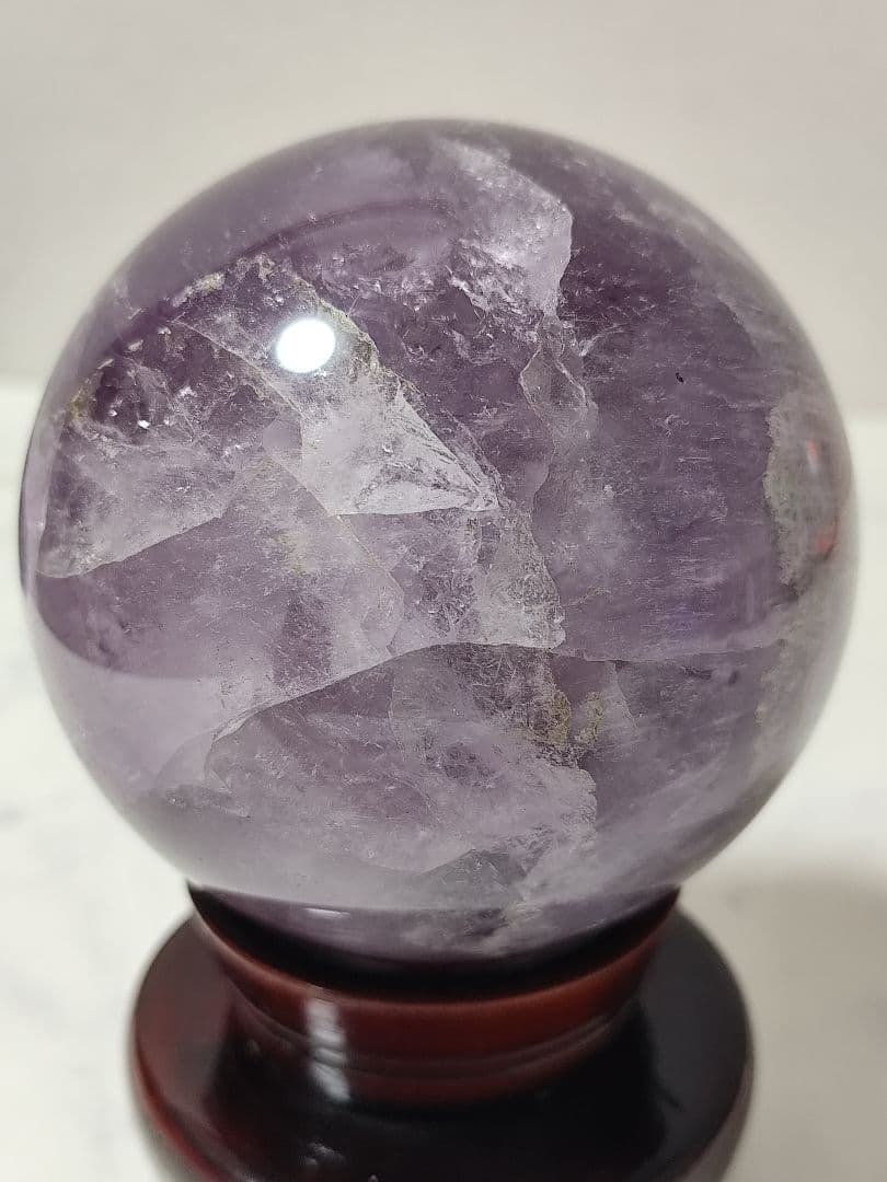 天然石 アメジスト スフィア 丸玉 球体 レインボー 117㎜ 2.2kg